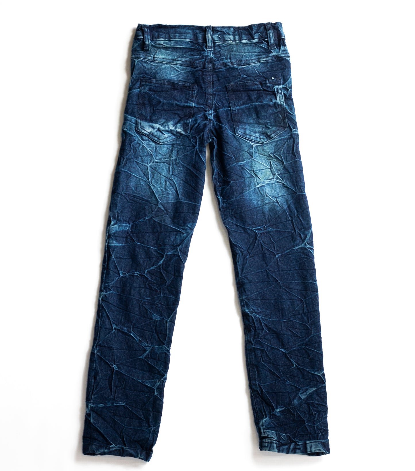 Big Boys 5 Pocket Straight Fit Jeans – Mid Indigo with Crease Detail (BB112 A&B)