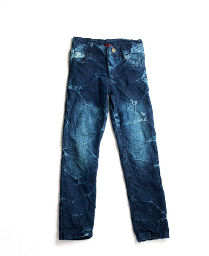 Big Boys 5 Pocket Straight Fit Jeans – Mid Indigo with Crease Detail (BB112 A&B)