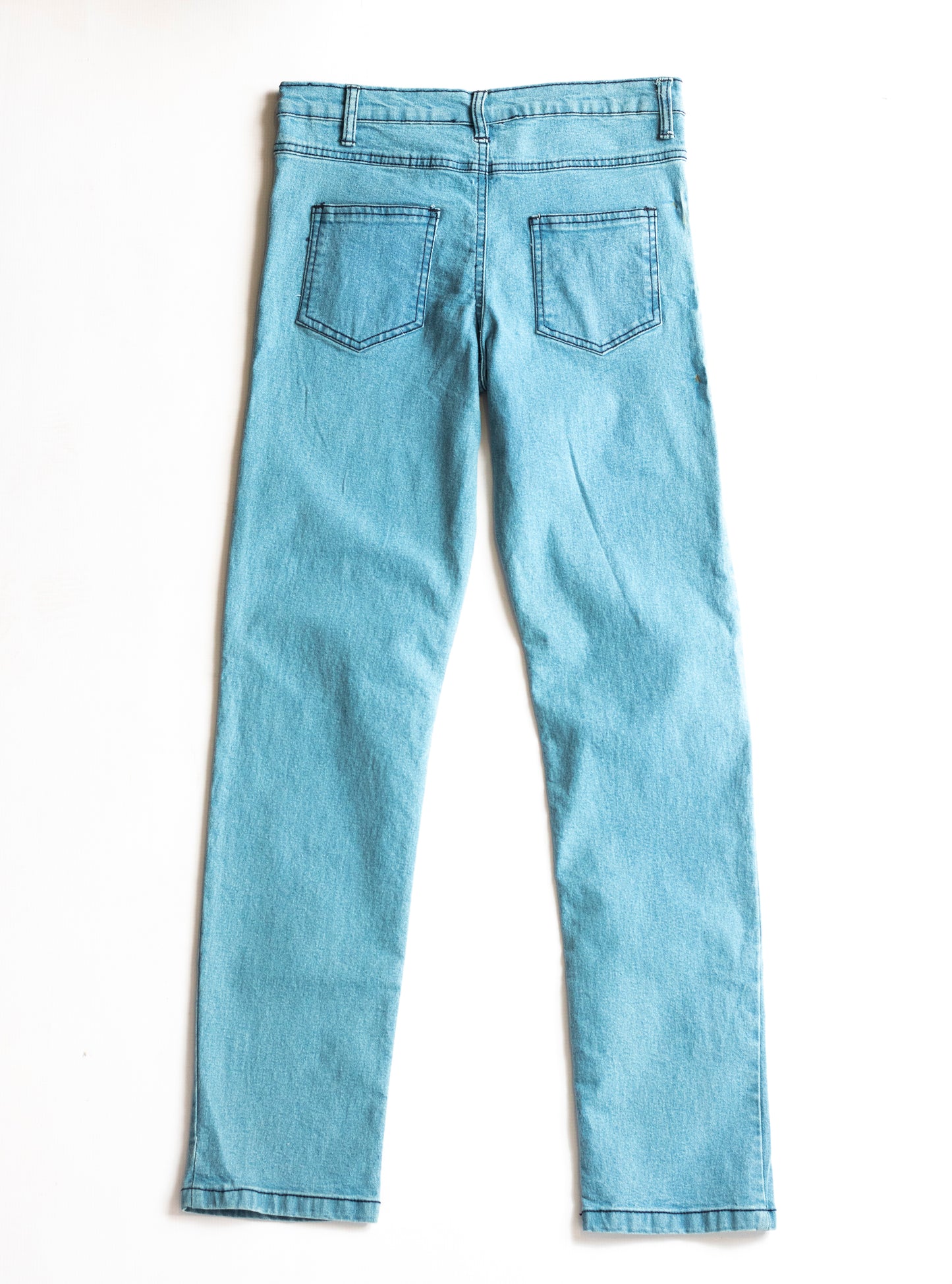 Big Boys 5 Pocket Straight Fit Jeans – Light Blue Wash with Spray (BB113 A&B)