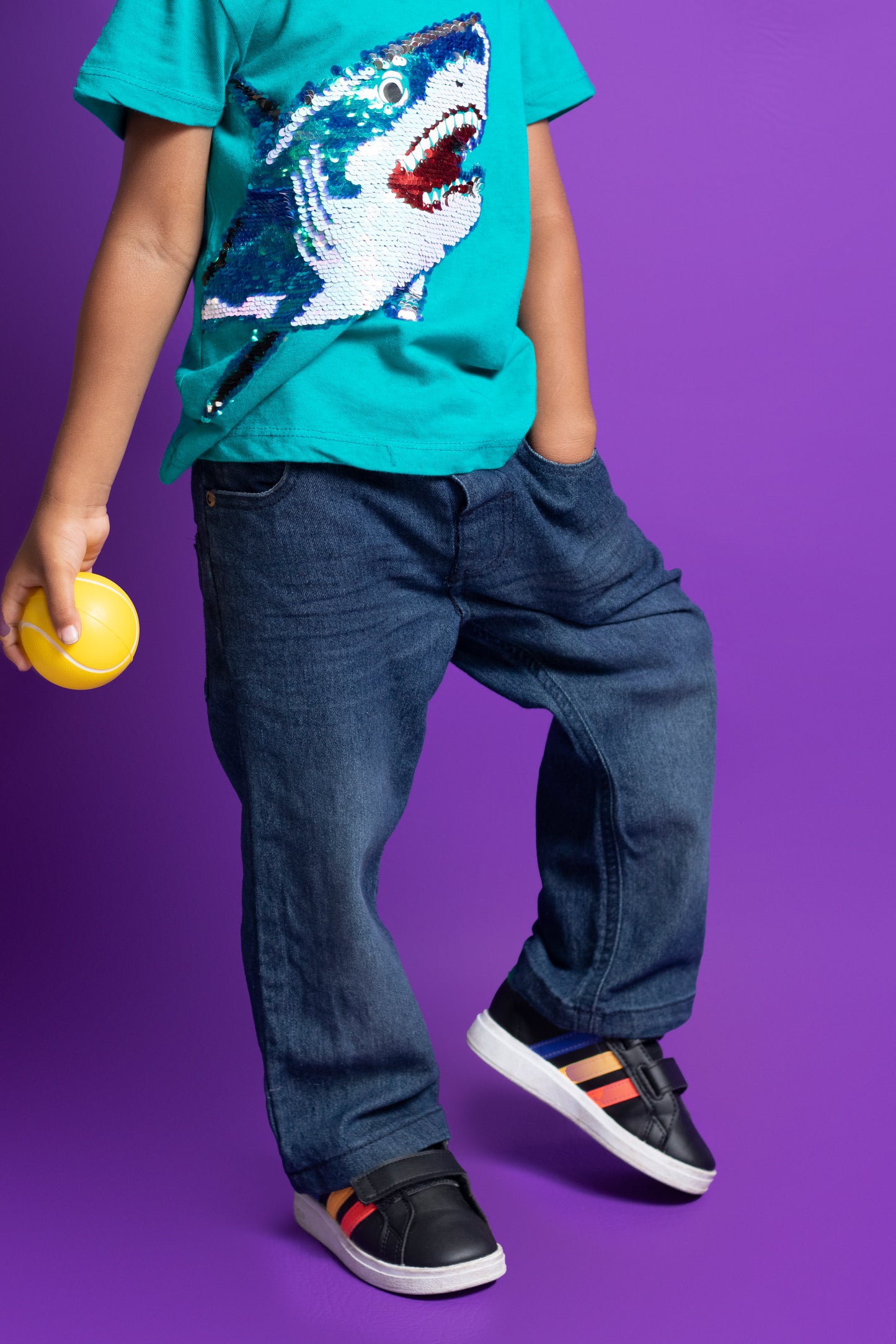 Little Boys 5 Pocket Straight Fit Jeans - Garment Wash Indigo (DK110)