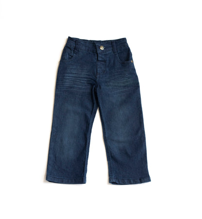 Little Boys 5 Pocket Straight Fit Jeans - Garment Wash Indigo (DK110)