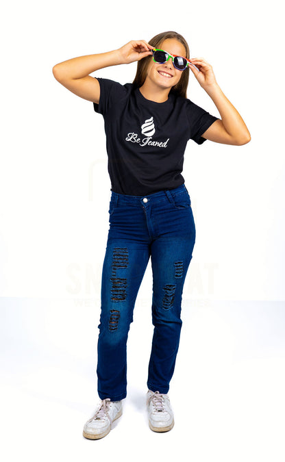 Big Girls 5 Pocket Skinny Fit Jeans With Distressed Detail (DK116) - Original Price R224.45