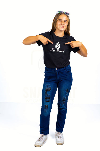 Big Girls 5 Pocket Skinny Fit Jeans With Distressed Detail (DK116) - Original Price R224.45