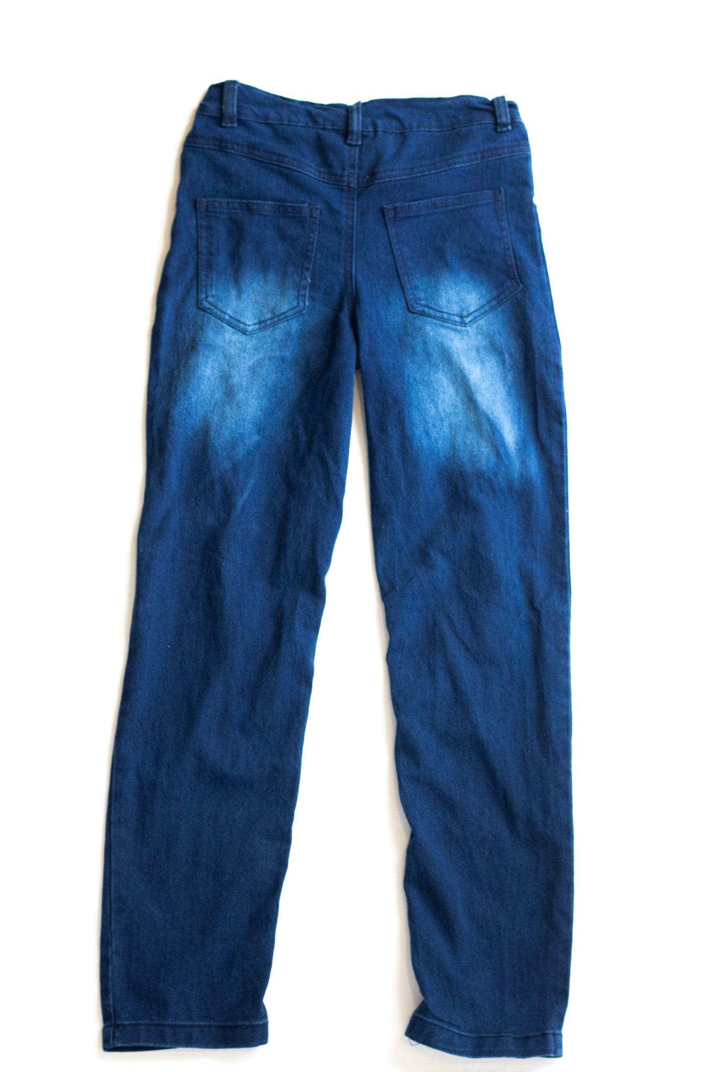 Big Girls 5 Pocket Skinny Fit Jeans With Distressed Detail (DK116)