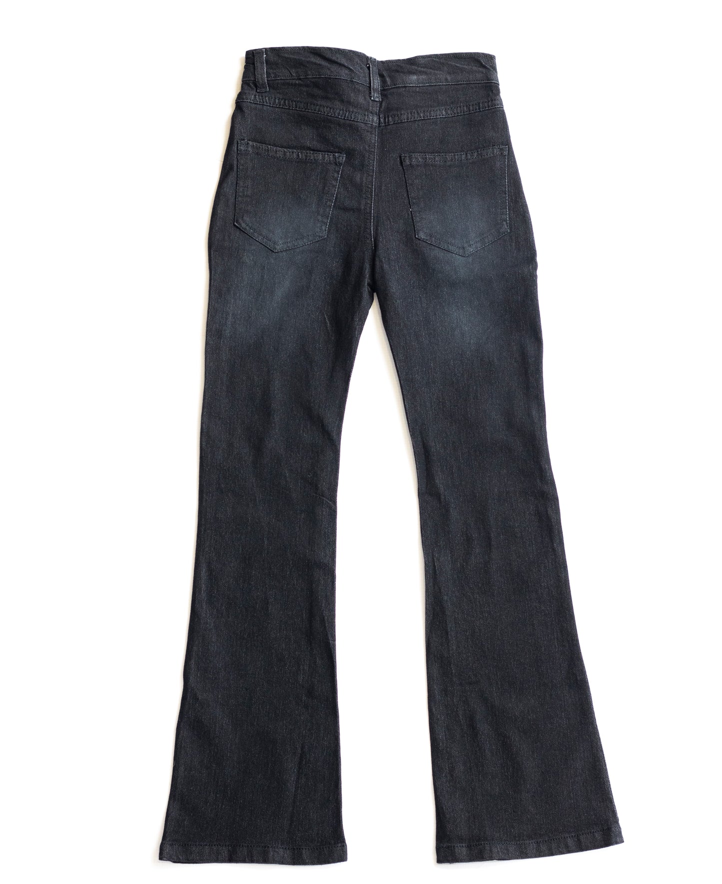 Big Girls 5 Pocket Bootleg Fit Jeans with White Spray - Garment Wash (DK119)