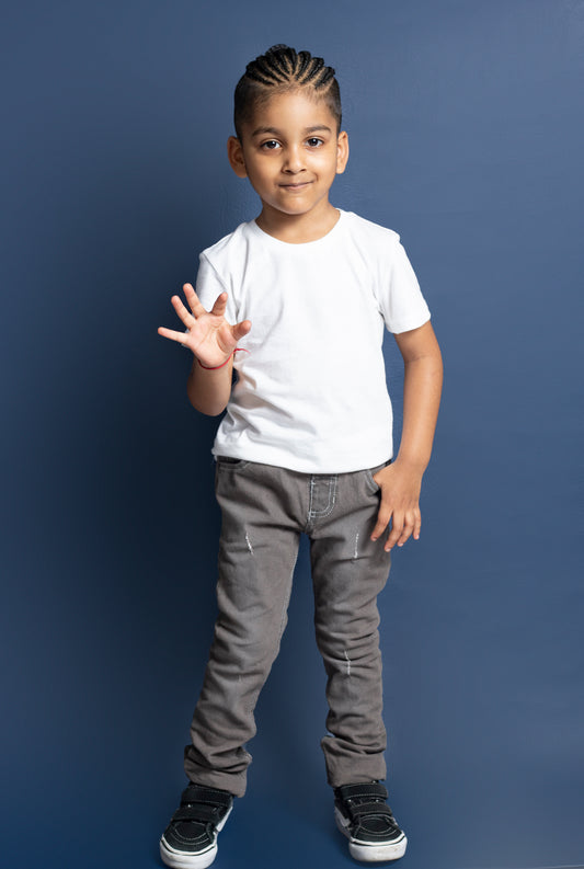 Little Boys Grey Skinny Fit Jeans (DK130)