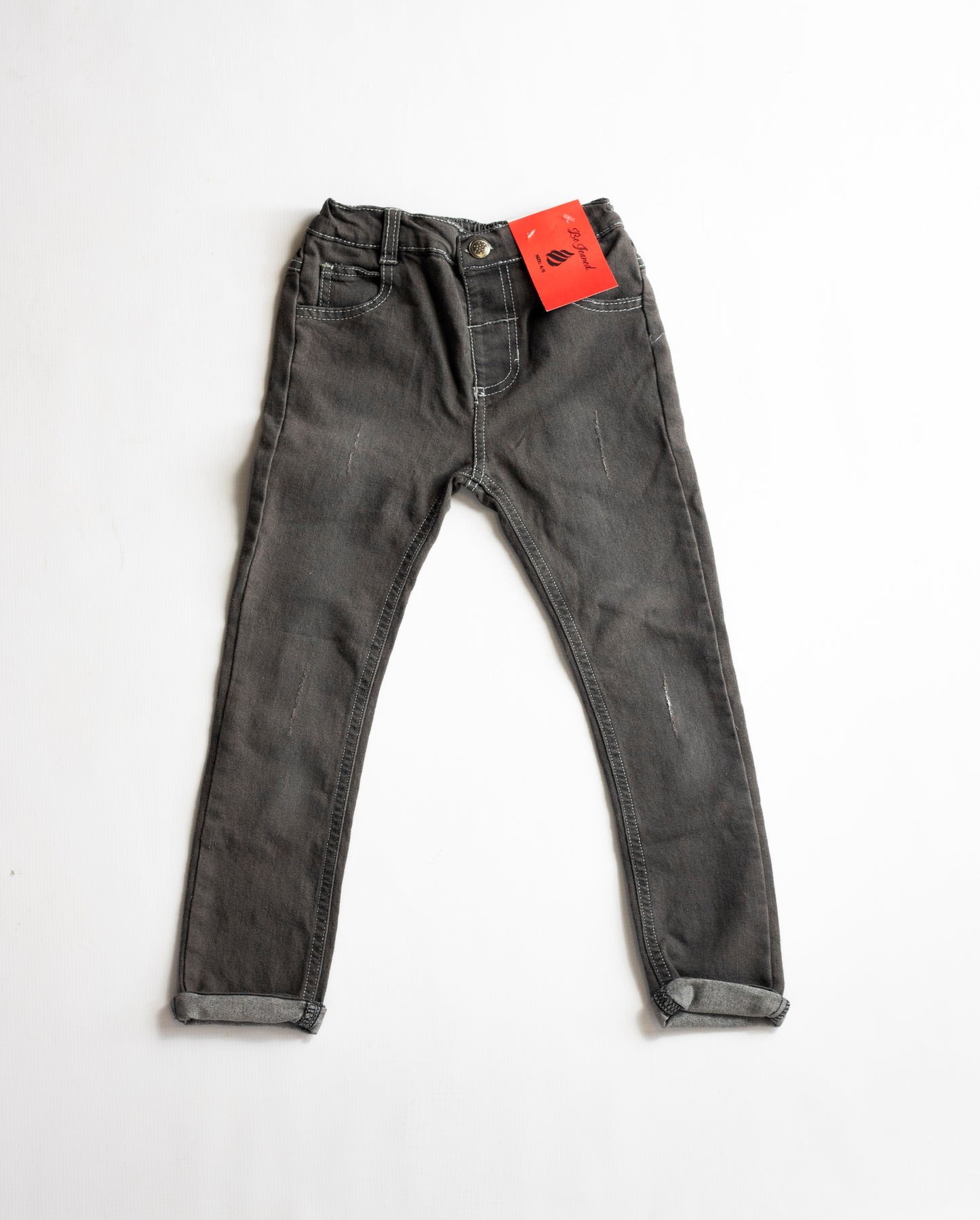 Little Boys Grey Skinny Fit Jeans (DK130)