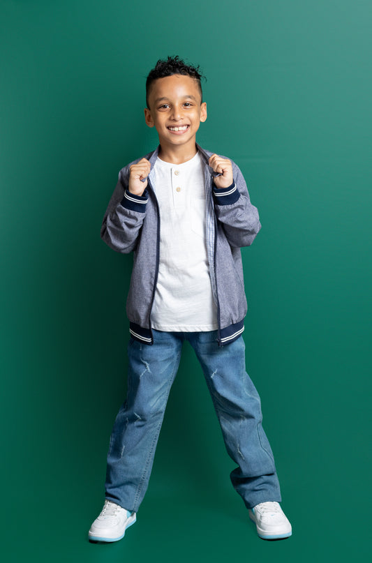 Little Boys 5 Pocket Regular Fit Jeans (DK132)