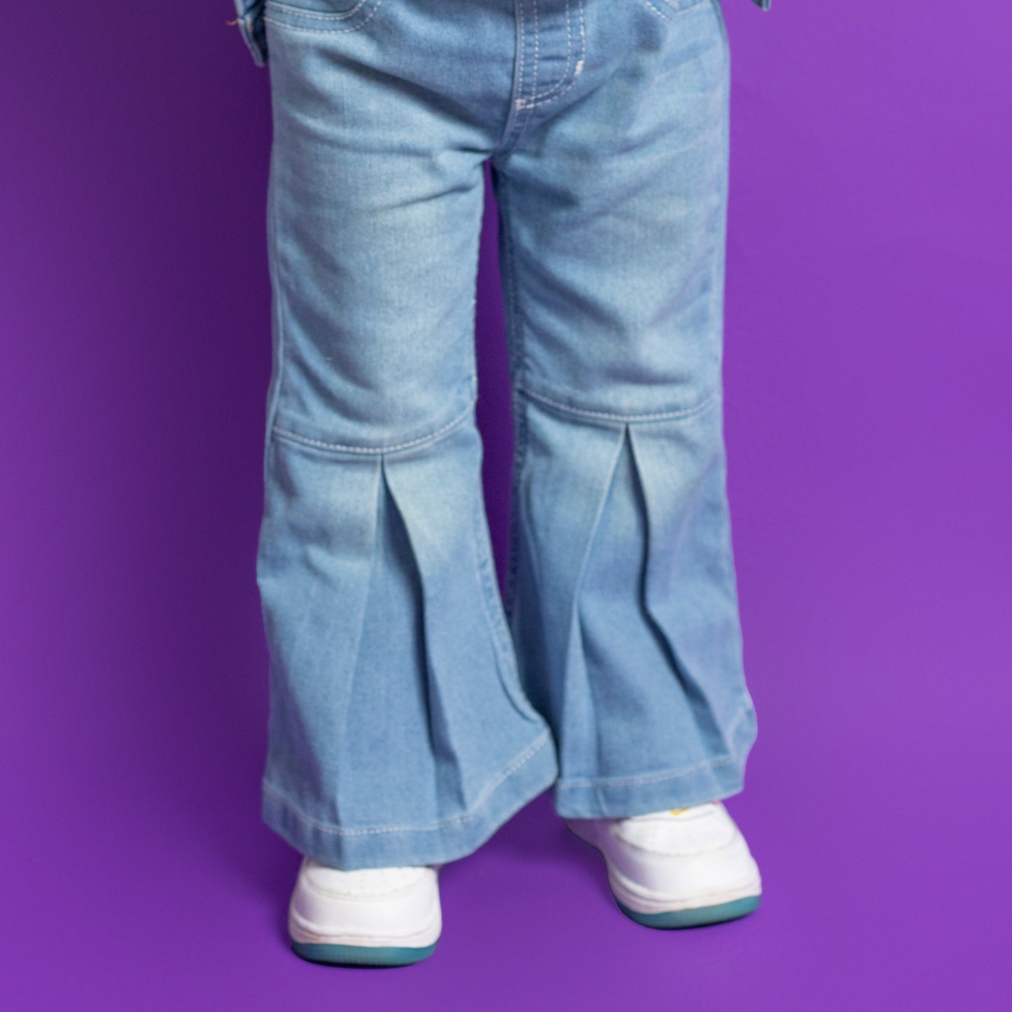 Little Girls Flare Fit Jeans - Light Enzyme Wash (DK153)