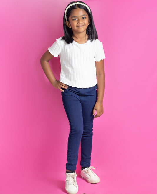 Big Girls Jeggings - Garment Wash (DK155)
