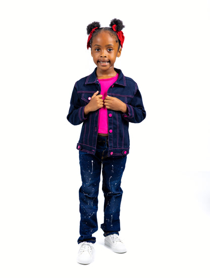 Little Girls Denim Jackets - Indigo (DK195)