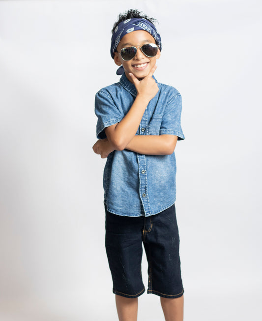 Big Boys Regular Fit Denim Shorts (DP169)