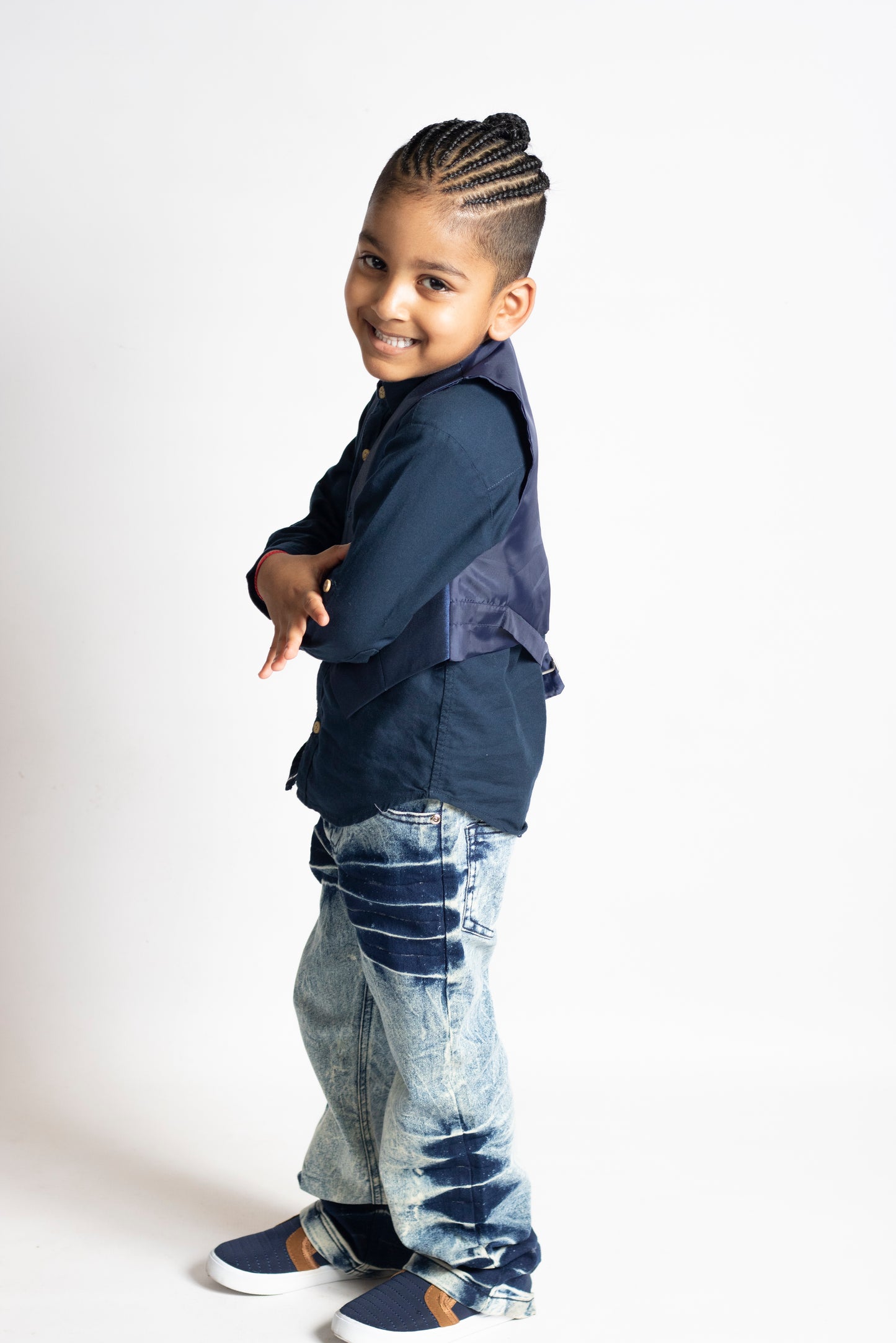 Little Boys 5 Pocket Skinny Fit Jeans - Snow Wash (PB104)