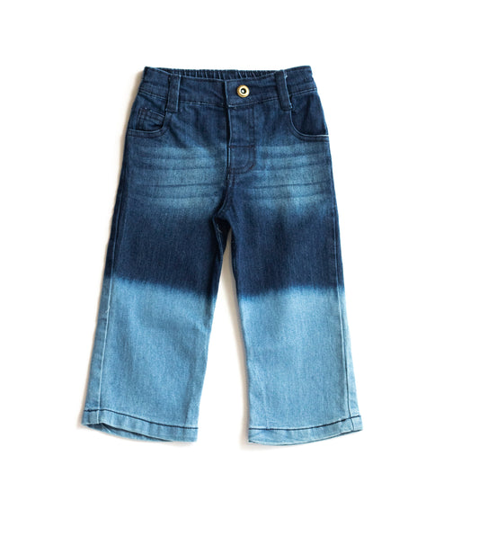 Little Boys 5 Pocket Straight Fit Jeans - Garment Wash with Bleach Legs (PB106)